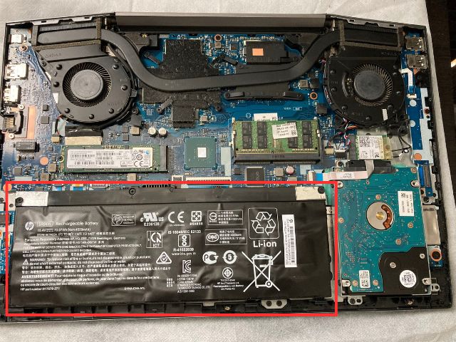 HP ZBook 15v GSのバッテリー