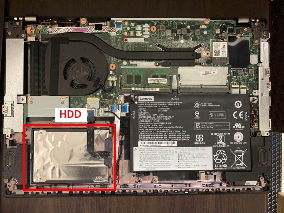 ThinkPad L580のHDD